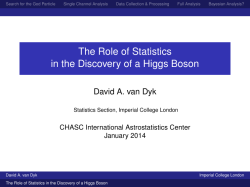 The Role of Statistics in the Discovery of a Higgs Boson