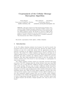 Cryptanalysis of the Cellular Message Encryption Algorithm