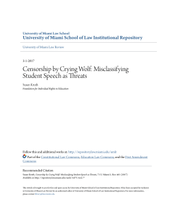 Censorship by Crying Wolf: Misclassifying Student Speech as Threats