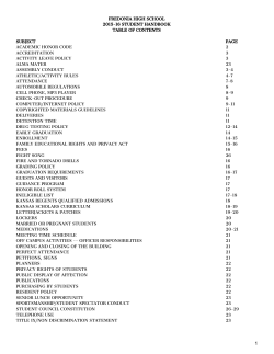 FHS Student Handbook - Junior/Senior High School