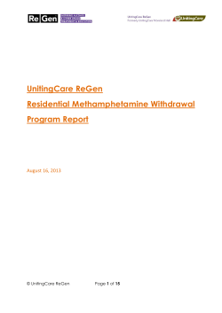 Residential Methamphetamine Withdrawal Program Report