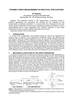 DYNAMIC FORCE MEASUREMENT IN PRACTICAL