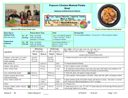 Popcorn Chicken Mashed Potato Bowl