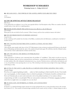 Workshop Descriptions