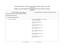 Prentice Hall Literature: Timeless Voices