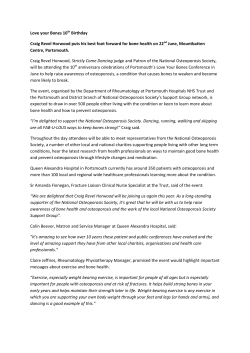 Love your Bones 10th Birthday Craig Revel Horwood puts his best