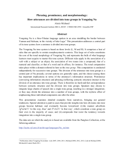 Phrasing, prominence, and morphotonology: How utterances are