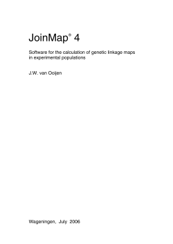 Software for the calculation of genetic linkage maps