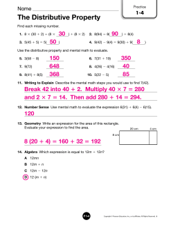 The Distributive Property
