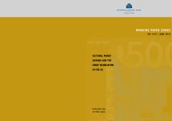 Sectoral money demand and the great - ECB
