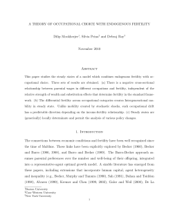 A Theory of Occupational Choice with