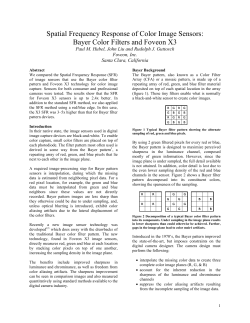 Spatial Frequency Response of Color Image Sensors