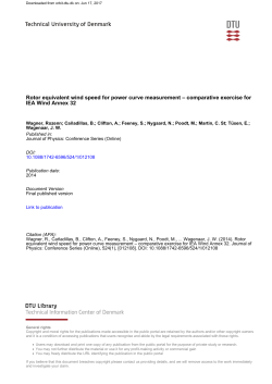Rotor equivalent wind speed for power curve measurement