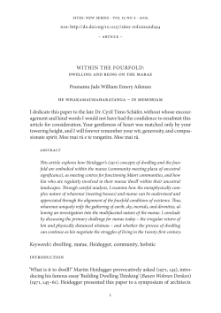 1 WITHIN THE FOURFOLD - Sites: a journal of social anthropology
