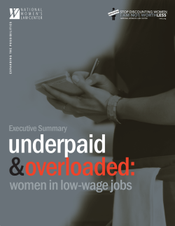 women in low-wage jobs - National Women`s Law Center