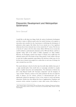 Polycentric Development and Metropolitan Governance