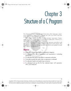 Chapter 3 Structure of a C Program