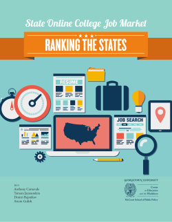 State Online College Job Market - Center on Education and the
