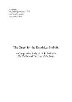 The Quest for the Empirical Hobbit