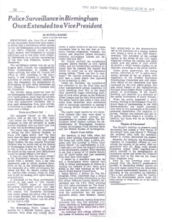 Police Surveillance in Birmingham Once Extended to a V ice President
