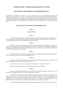 Election Law of BiH