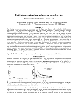 Particle transport and reattachment on a mask surface