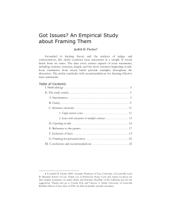 Got Issues? An Empirical Study about Framing Them