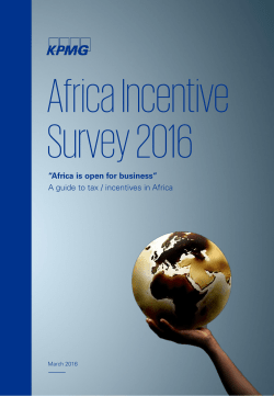 Africa Incentive Survey 2016