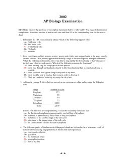 2002 AP Biology Exam - Speedway High School