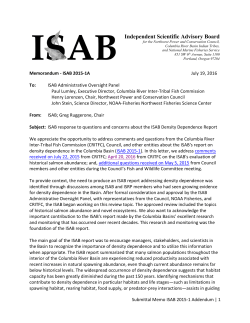 Independent Scientific Advisory Board