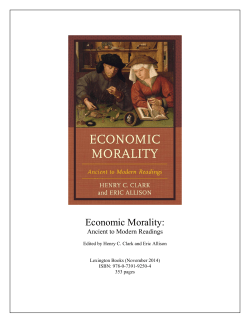 Table of Contents-Economic Morality: Ancient to Modern Readings