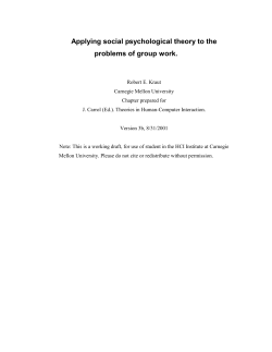 Applying social psychological theory to the problems of group work.
