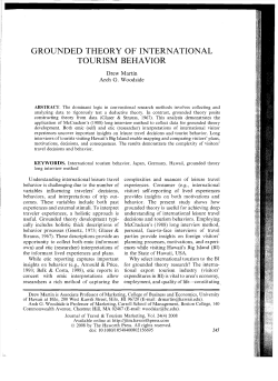grounded theory of international tourism behavior