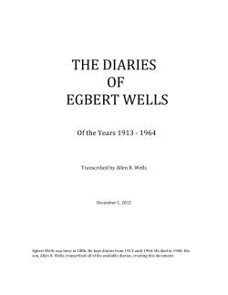 the diaries of egbert wells