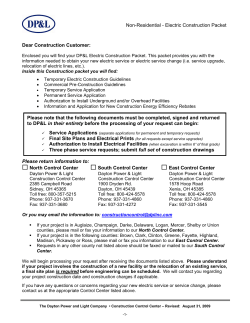 Non-Residential - Electric Construction Packet Dear Construction