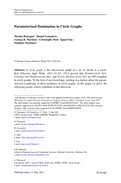 Parameterized Domination in Circle Graphs