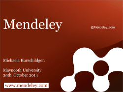 Mendeley presentation