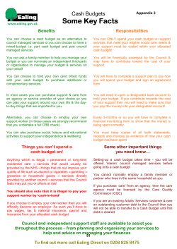 Cash Budgets_Key Facts