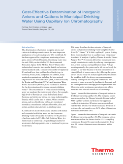 Cost-Effective Determination of Inorganic Anions and Cations in