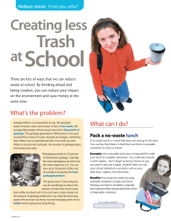 Creating less Trash at School - Minnesota Pollution Control Agency