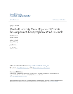 Marshall University Music Department Presents the Symphonic