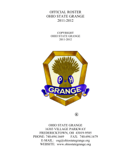 OFFICERS OF THE OHIO STATE GRANGE