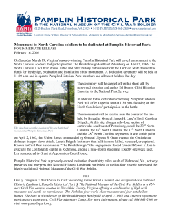 to View Press Release - Pamplin Historical Park