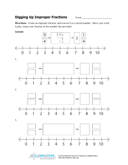Digging Up Improper Fractions Activity Sheet