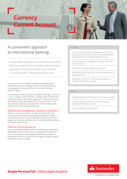 Currency Current Account - Santander Corporate and Commercial
