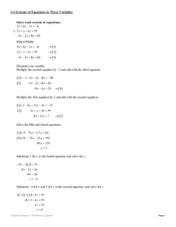 Solve each system of equations. 3. SOLUTION