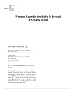A Shadow Report - Center for Reproductive Rights