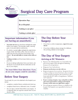 Surgical Day Care Program