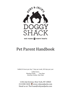 Pet Parent Handbook
