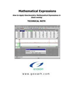 Mathematical Expressions in Oasis montaj